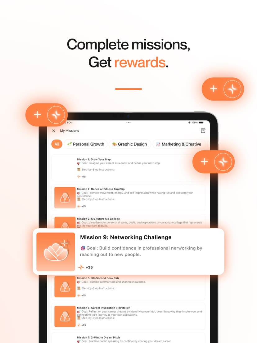 Complete Missions, Get Rewards